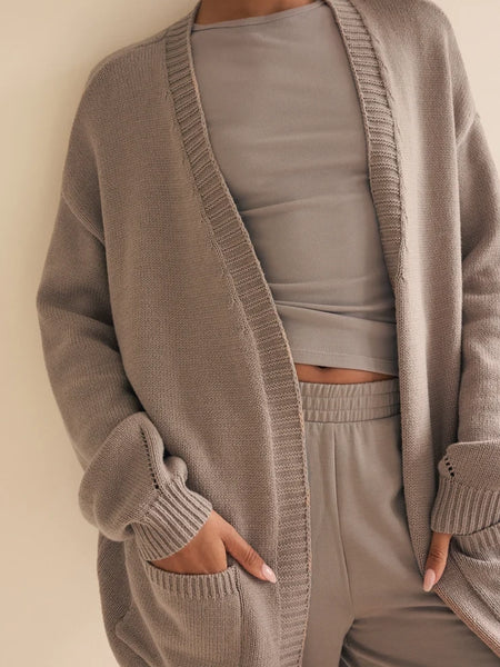 Sanborn Open Cardigan Wild Mushroom by Z Supply