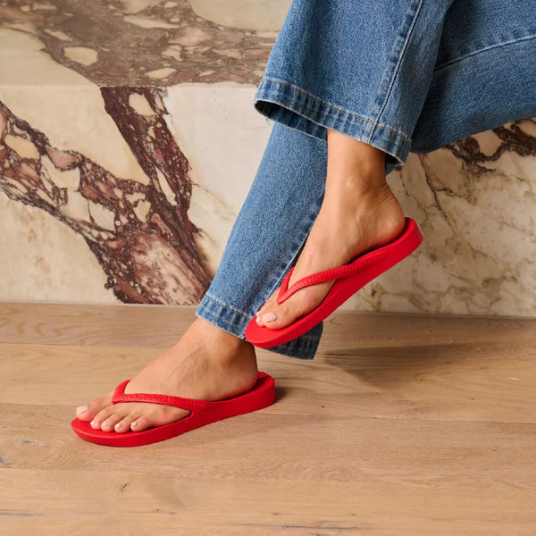 Arch Support Flip Flop Chili Red by Archies
