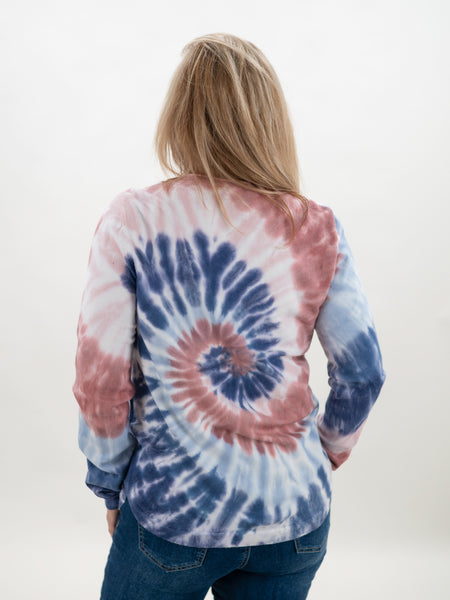 Blue and Pink Tie-Dye Top by Charlie B
