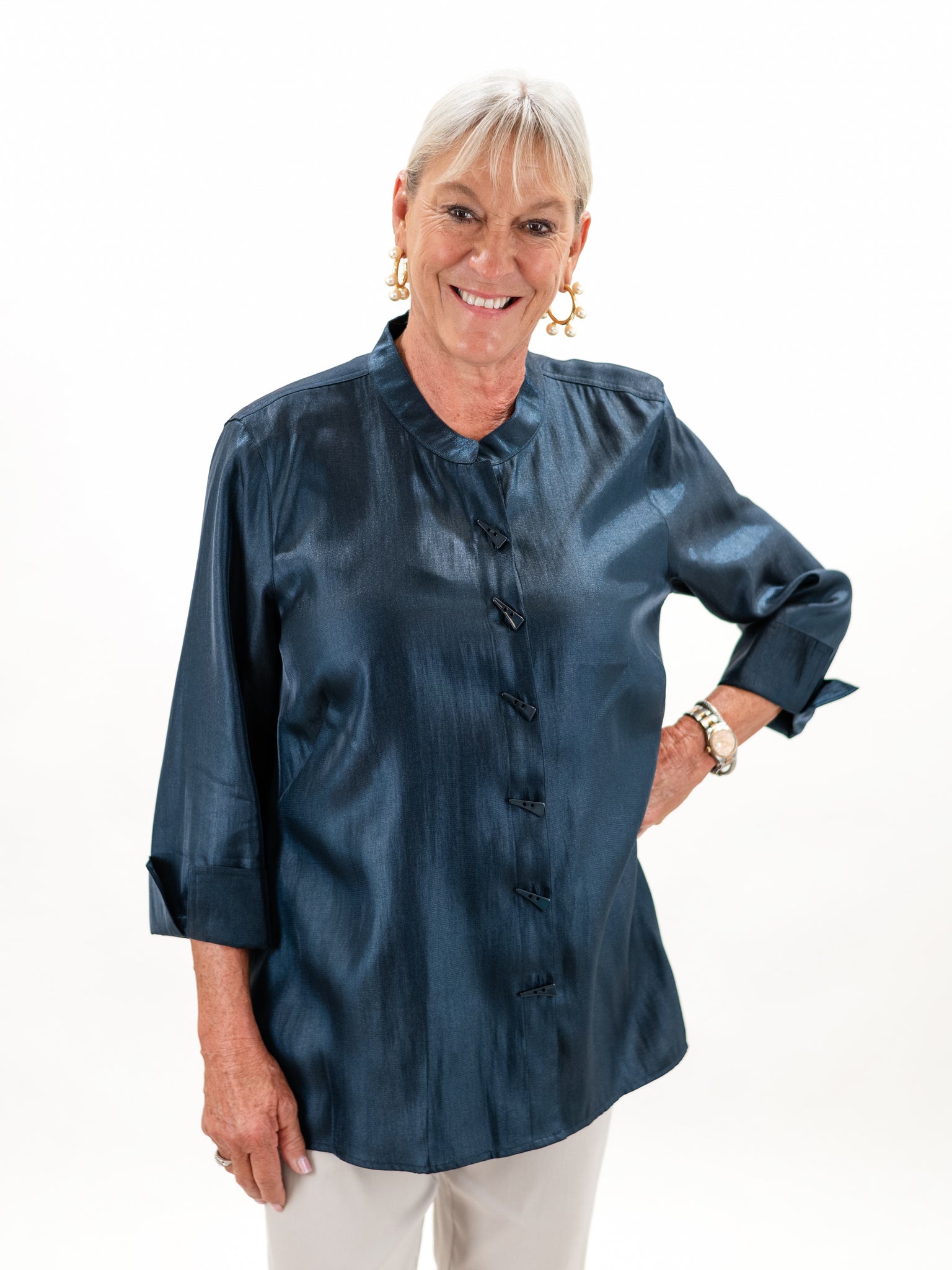 Chopstick Button Tunic by Multiples