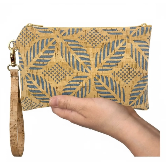 Simple Wristlet Medium Denim Palm Die Cut by Natalie Therese