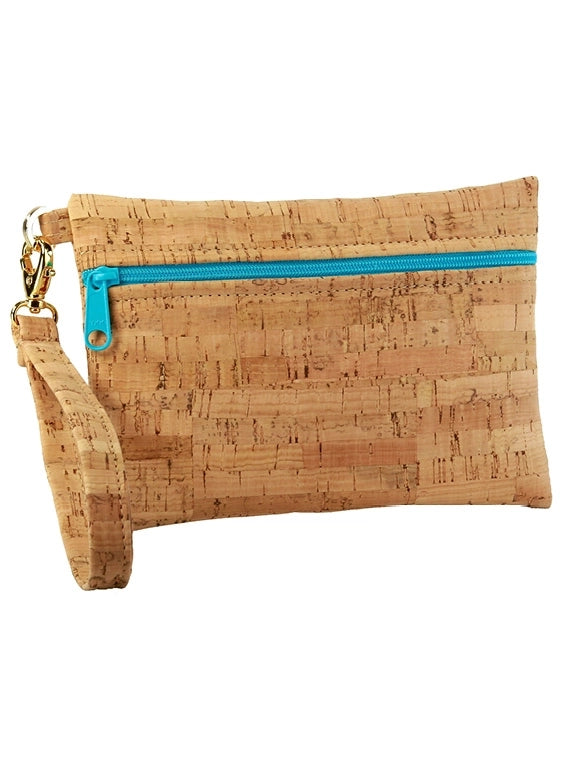 Be Ready Small Wristlet w/ Aqua Zipper