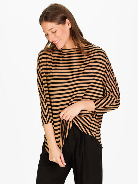 Betsy Top Black & Brown by Duffield Lane