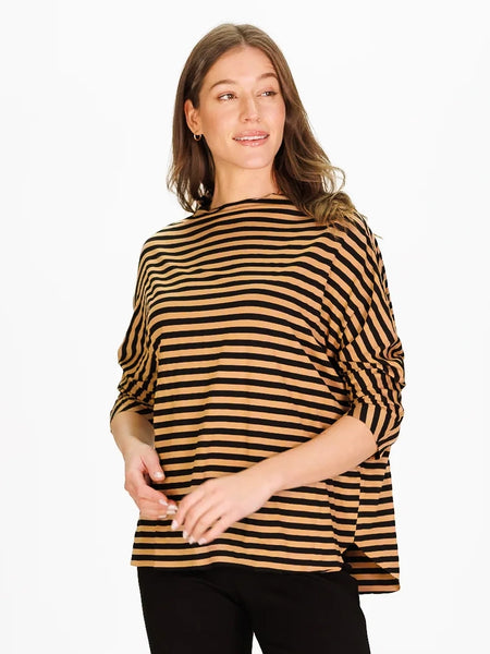 Betsy Top Black & Brown by Duffield Lane