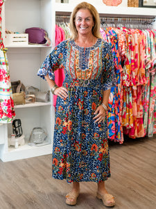 Bohemian Floral Maxi Dress by John Mark