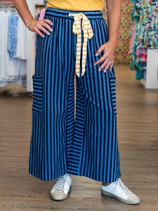 Striped Side Pocket Pant by Coastal Couture
