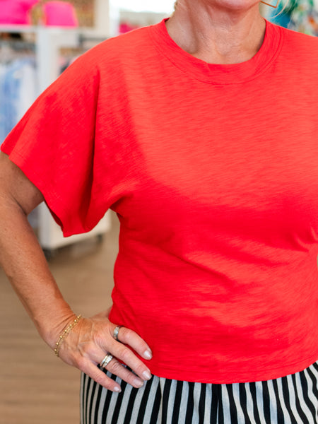 Angel Slub Crew Top Scarlett by Necessitees
