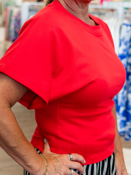 Angel Crew Top Red by Necessitees