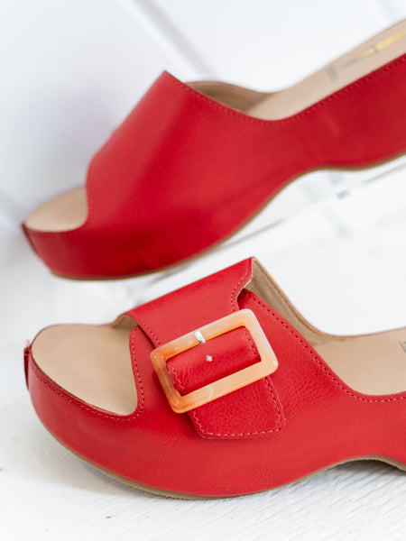 Bertha Slide Sandal Red by Volatile