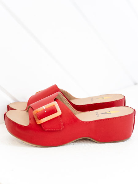 Bertha Slide Sandal Red by Volatile