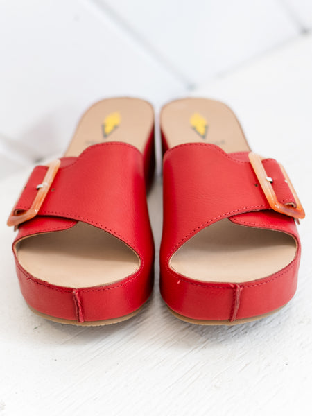 Bertha Slide Sandal Red by Volatile