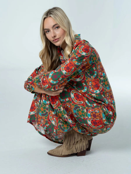 Sienna Maxi Dress Retro Carousel by Briton Court