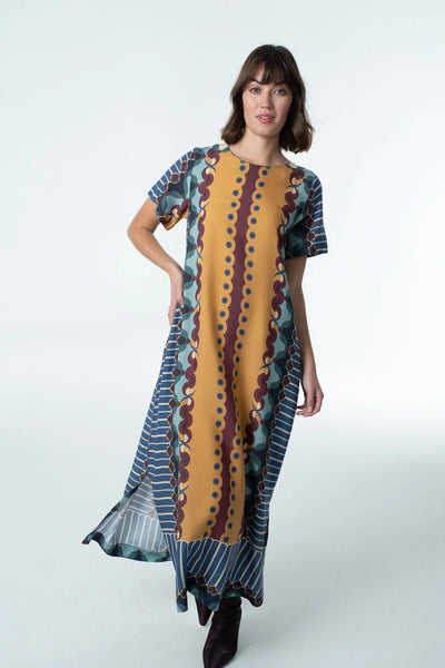 Diana Maxi Dress Terracotta Tapestry by Briton Court