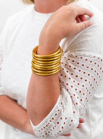 All Weather Bangles Gold by BuDhaGirl