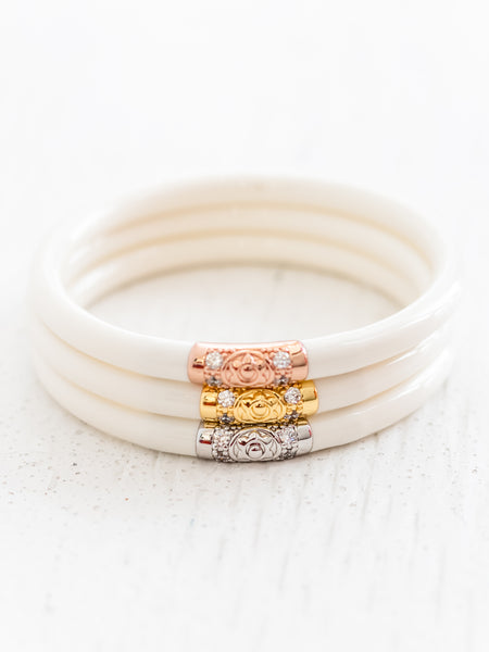 Three Kings All Weather Bangles Ivory by BuDhaGirl