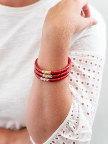 Three Kings All Weather Bangle Red by BuDhaGirl