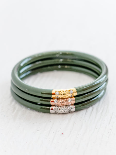 Three Kings All Weather Bangles Jade by BuDhaGirl