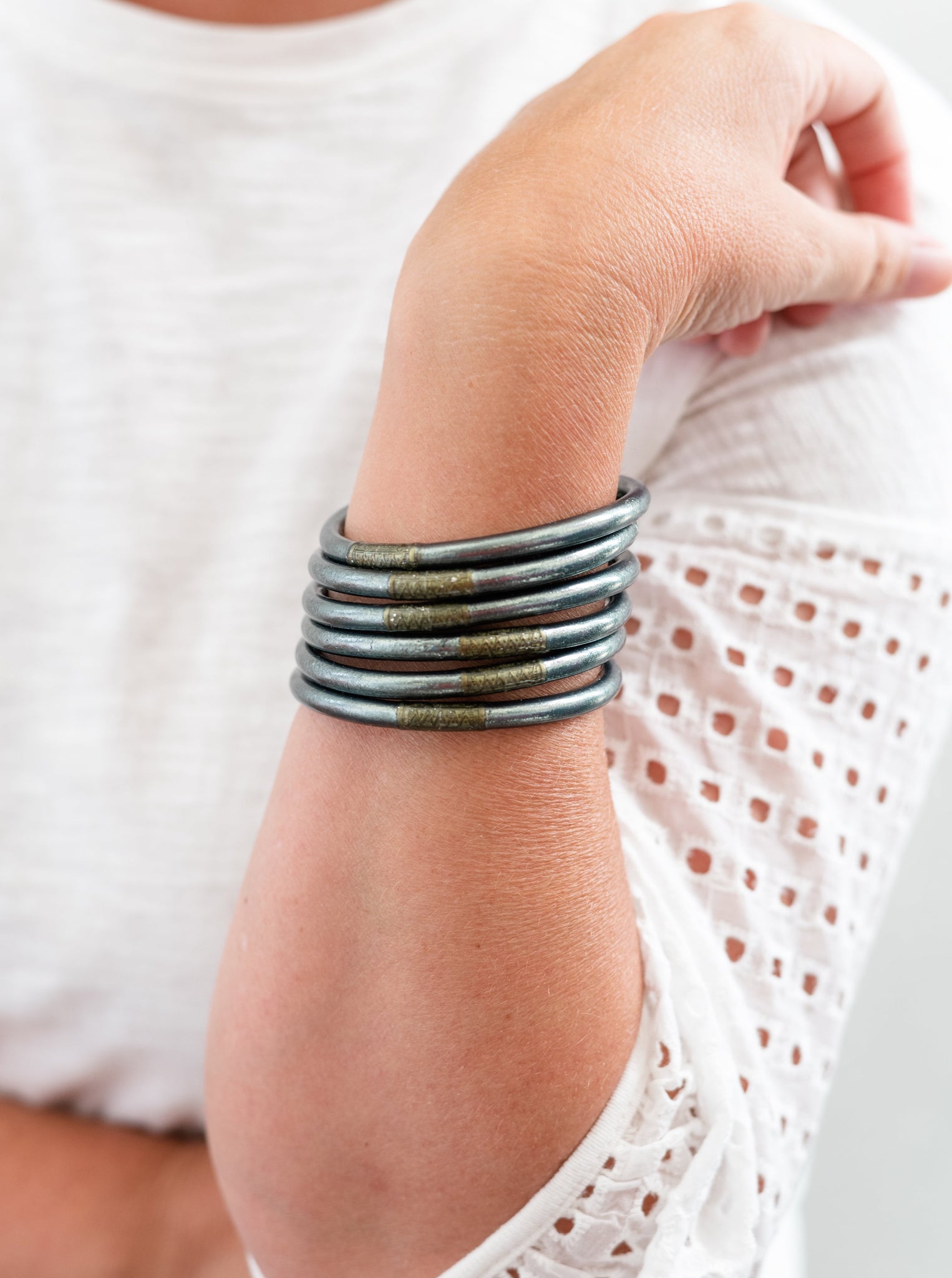 All Weather Bangles Graphite by BuDhaGirl
