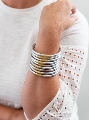 All Weather Bangles Silver by BuDhaGirl