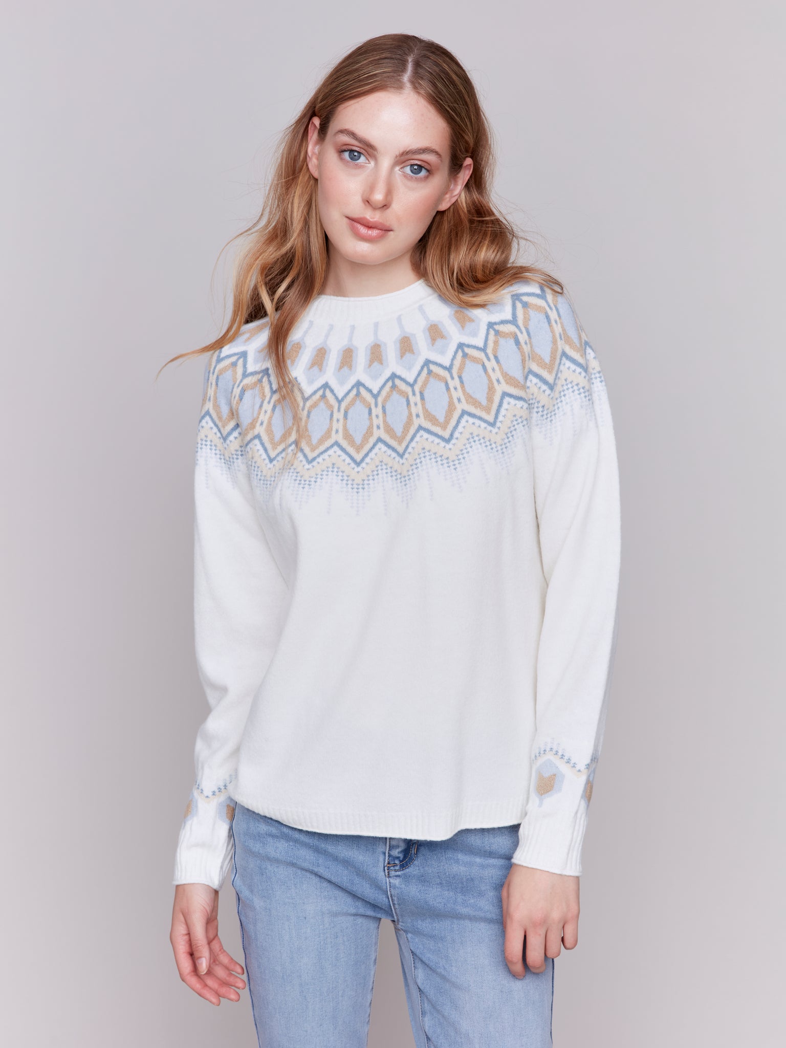 Raglan Sleeve Ski Sweater by Charlie B