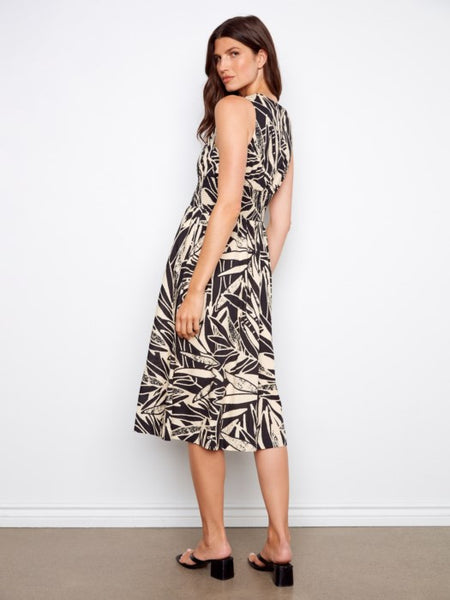 Cotton Voile Printed Zip Maxi Dress by Charlie B