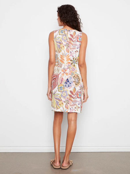 Printed Sleeveless Shift Dress Maui by Charlie B