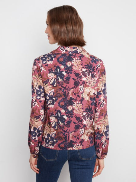 Printed Collar Blouse Passion by Charlie B