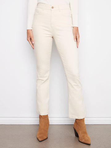 Bootcut Stretch Twill Pants Natural by Charlie B