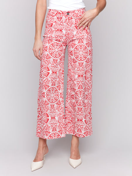 Printed Patch Pocket Pant Fiesta by Charlie B