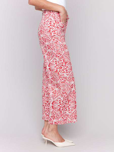 Printed Patch Pocket Pant Fiesta by Charlie B