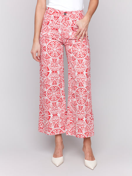 Printed Patch Pocket Pant Fiesta by Charlie B