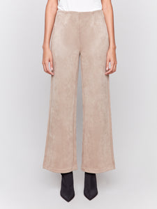 Faux Suede Pant Natural by Charlie B