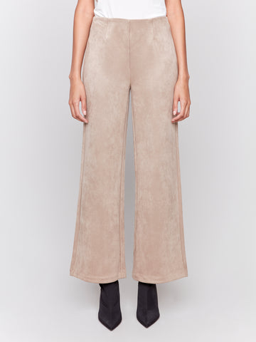 Faux Suede Pant Natural by Charlie B