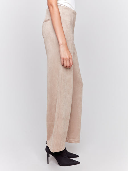 Faux Suede Pant Natural by Charlie B