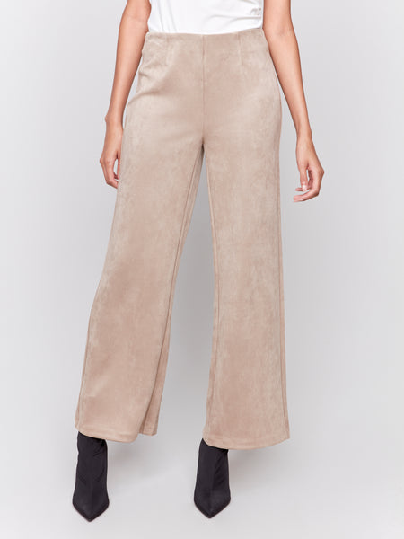 Faux Suede Pant Natural by Charlie B