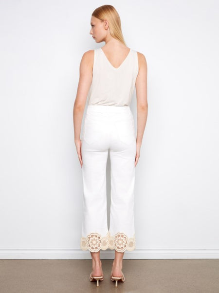 Ring Spun Denim Flare Leg Pants by Charlie B
