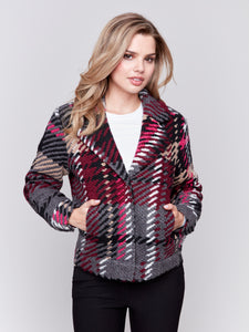 Wool Plaid Short Coat by Charlie B