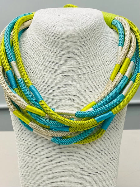 Slub 8 Strand Necklace 2 Color by Two Forty-Two