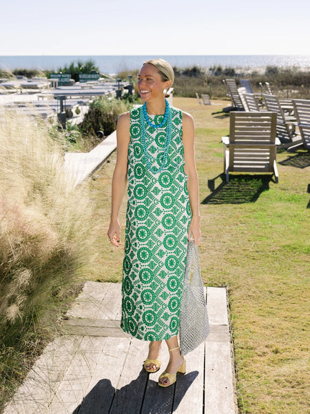 Colette Dress Emerald Vine by Duffield Lane