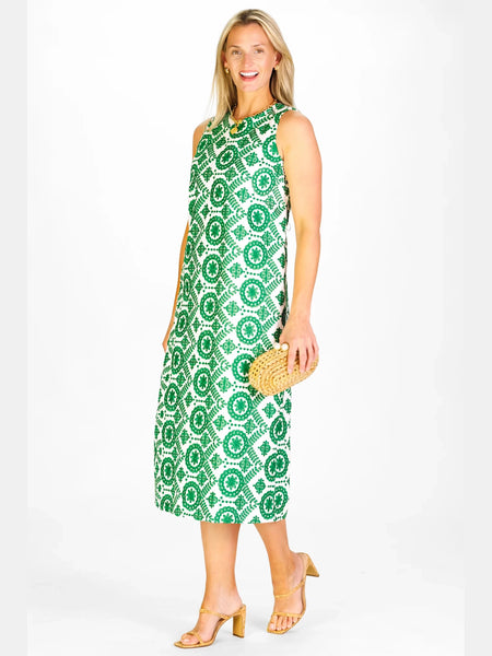 Colette Dress Emerald Vine by Duffield Lane