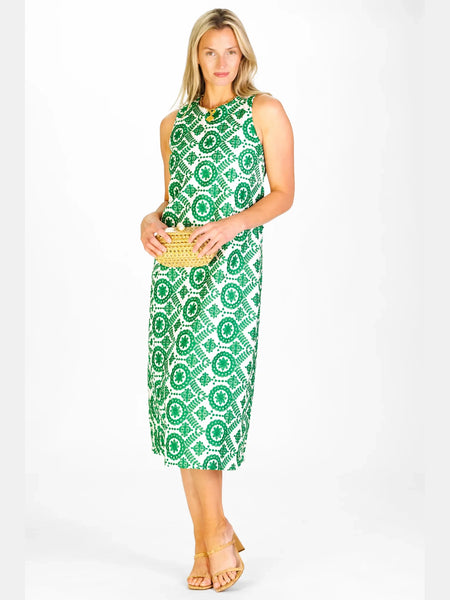 Colette Dress Emerald Vine by Duffield Lane
