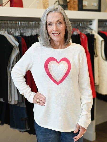 Pink Heart Sweater by Lulu B