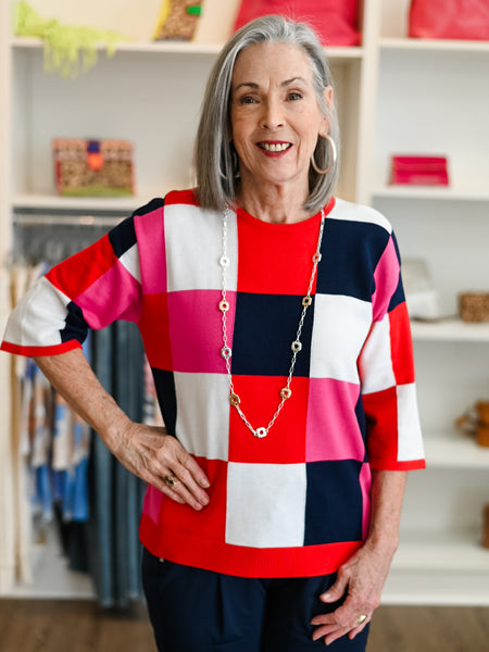 Colorblock Knit Sweater Top by Multiples