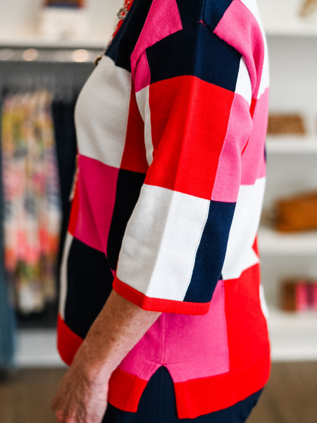 Colorblock Knit Sweater Top by Multiples