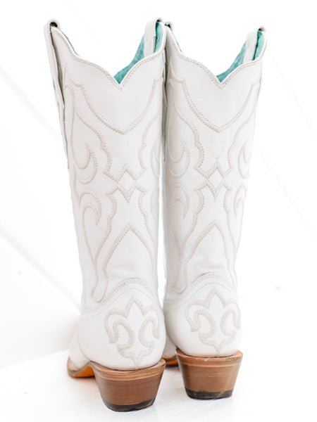 Z5046 Embroidered Tall Western Boot White by Corral