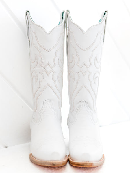 Z5046 Embroidered Tall Western Boot White by Corral