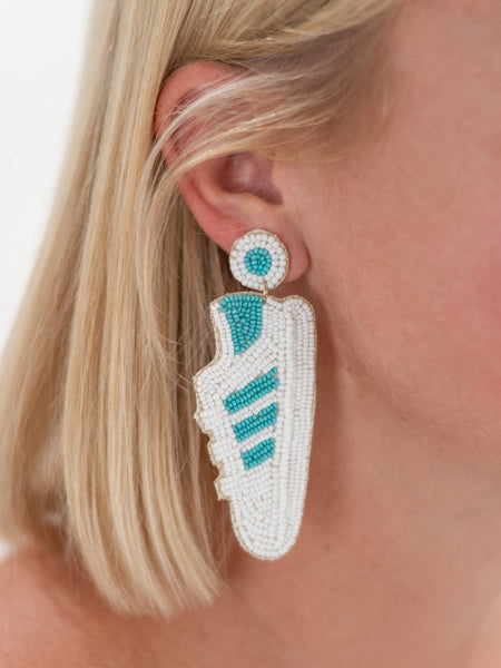 Beaded Sneaker Earrings