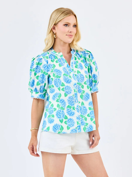 Elaine Top Summerfair Blue by Mary Square