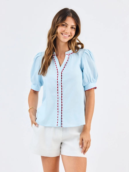 Elaine Top Light Blue by Mary Square
