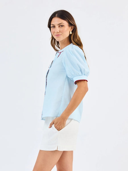 Elaine Top Light Blue by Mary Square